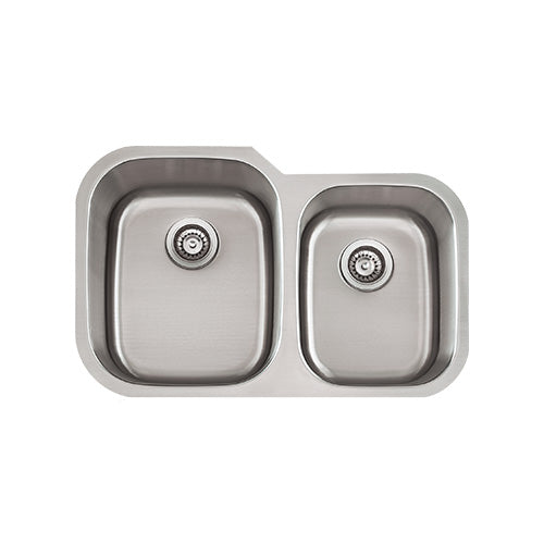31" Stainless Steel Double Bowl (60/40) Classic Kitchen Sink