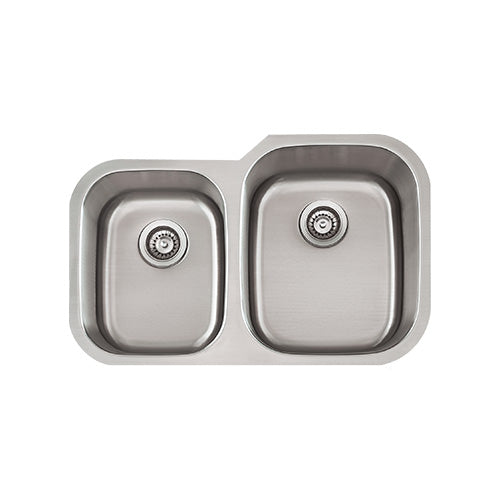 31" Stainless Steel Double Bowl (40/60) Classic Kitchen Sink