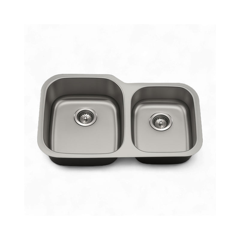 31" Stainless Steel Double Bowl (60/40) Classic Kitchen Sink